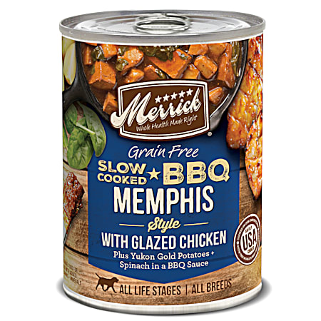 Merrick Slow-Cooked BBQ Memphis-Style Chicken Recipe Wet Dog Food