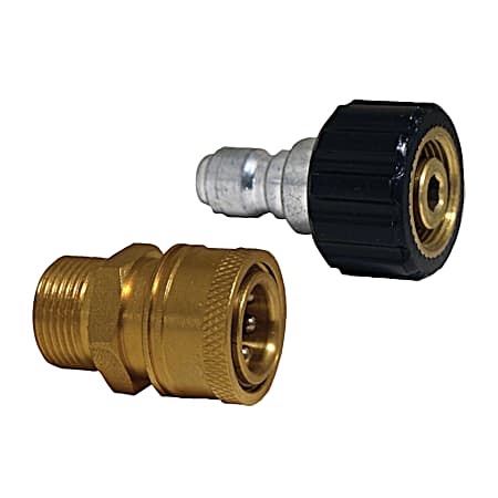 3/8 in Quick-Disconnect Socket/Plug X Female Metric Pressure Washer Adapter Set