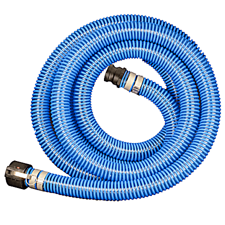 XtremeFlex 20 ft Blue Poly Suction Hose Assembly w/ Poly Cam Lock