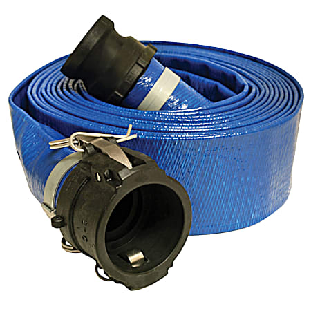25 ft Blue Discharge Hose w/ Polypropylene Cam Locks