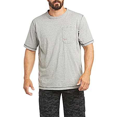 Rebar Men's Workman Heather Grey Logo Graphic Crew Neck Short Sleeve T-Shirt w/Pocket