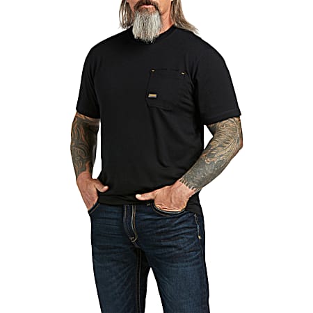 Rebar Men's Workman Black Working Dog Graphic Crew Neck Short Sleeve T-Shirt w/Pocket