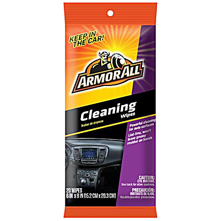 ArmorAll Cleaning Flat Pack Wipes - 20 ct