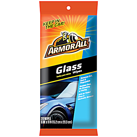 ArmorAll Glass Flat Pack Wipes - 20 ct