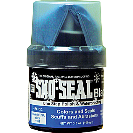 Sno-Seal 3.5 oz Black One Step Polish & Waterproofing w/ Applicator