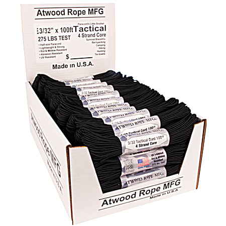 Atwood Rope Tactical Cord 100 Ft. - Black