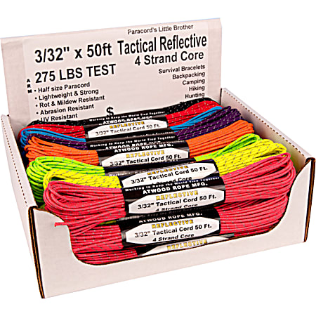 Tactical Cord Reflective 50 Ft. Assorted