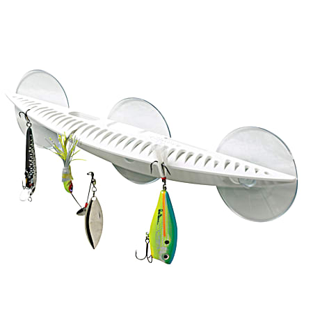 White Lure Rack w/ Suction Cups
