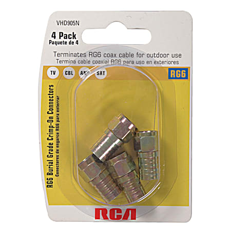 RCA RG6 Burial Grade Crimp-On Connector