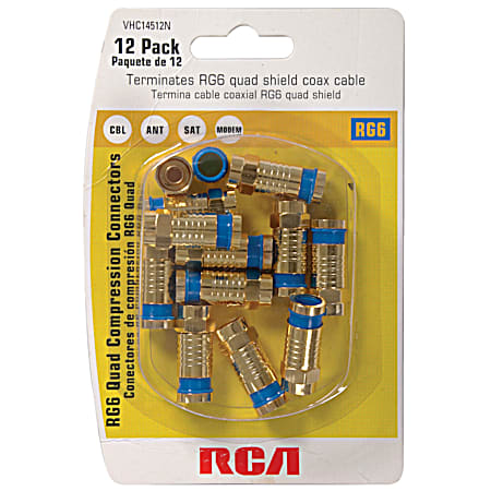 RCA RG6 Quad Compression Connector