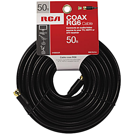 RCA 50 Ft. Coax RG6 Audio/Video Cable