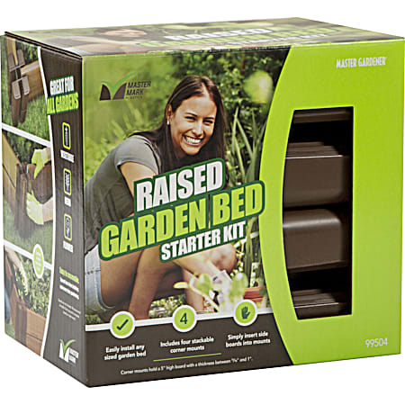 Brown Plastic Raised Garden Bed Corners