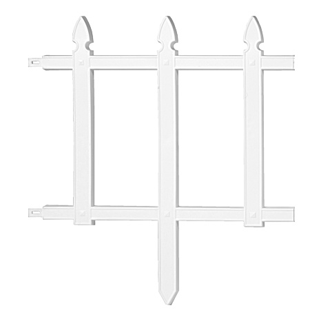 12 in x 1.75 in White Cottage Fence