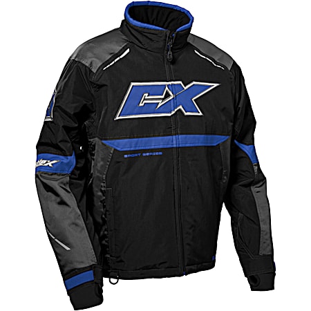 Men's Blade-G5 Charcoal/Blue/Black Full Zip Snowmobile Jacket