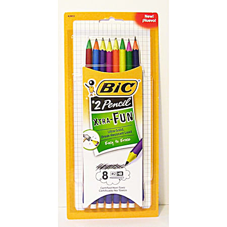Bic Xtra-Fun #2 Pencils - 8 Pk