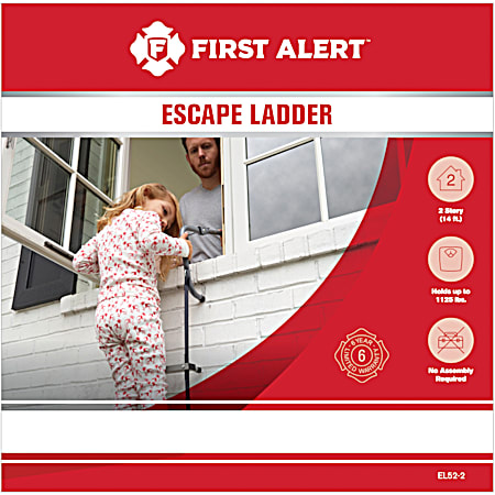 First Alert 2-Story Anti-Slip Steel Fire Escape Ladder