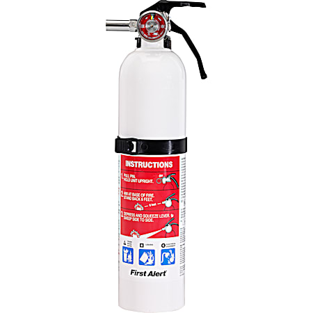 White 1-A 10-B-C Rechargeable Marine Fire Extinguisher