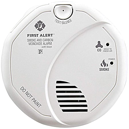 First Alert White Hardwired Talking Smoke & Carbon Monoxide Alarm