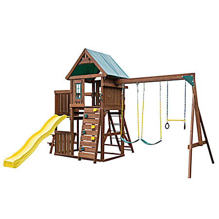 Chesapeake Playground Set w/ 2 Swings & Slide