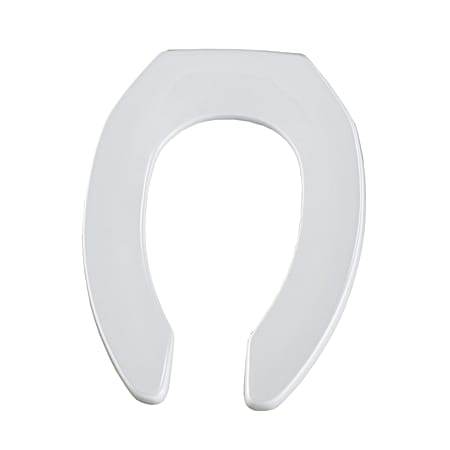 Mayfair Elongated Commercial Plastic Toilet Seat - White