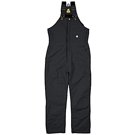 Men's Black Deluxe Insulated Quilt-Lined Bib Overalls