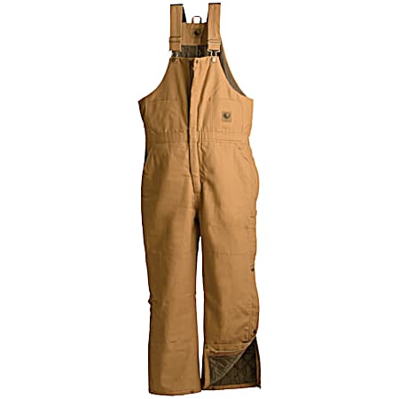 Men's Brown Deluxe Insulated Quilt-Lined Bib Overalls