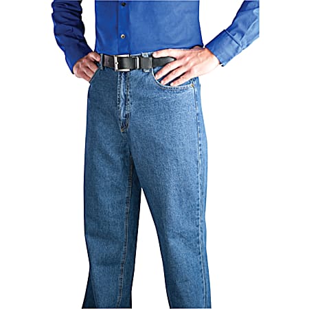 Men's Stonewash Relaxed Fit Classic 5-Pocket Denim Jeans