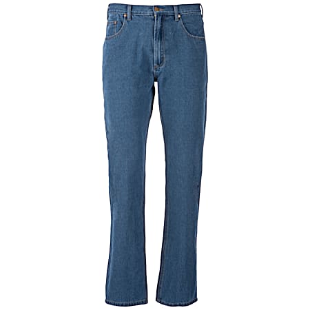 Men's Stonewash Regular Fit 5 Pocket Denim Jean