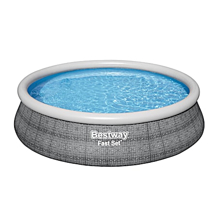 Bestway 15 ft x 42 in Fast Set Round Inflatable Pool Set