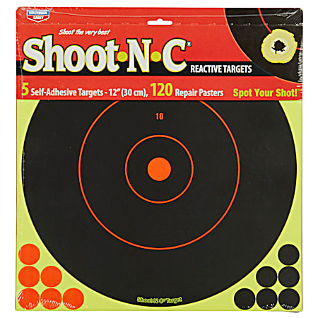 Shoot-N-C Bull's-Eye Target - 5 Pk