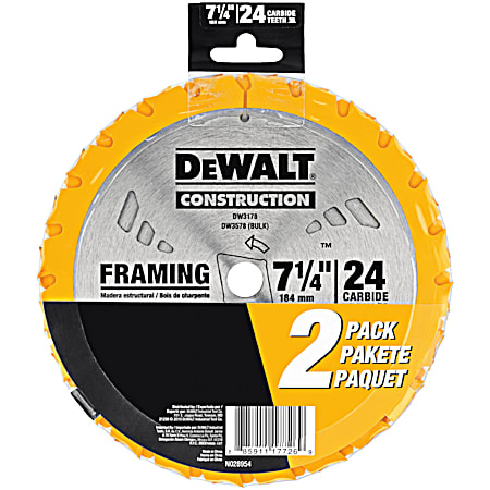 7-1/4 in 24T Framing Saw Blades
