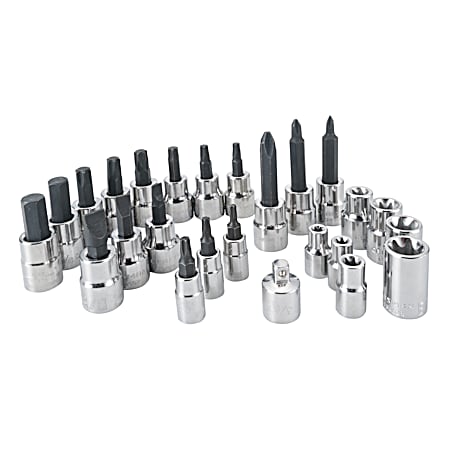 Bit Socket & External Torx Socket Set - 25 Pc