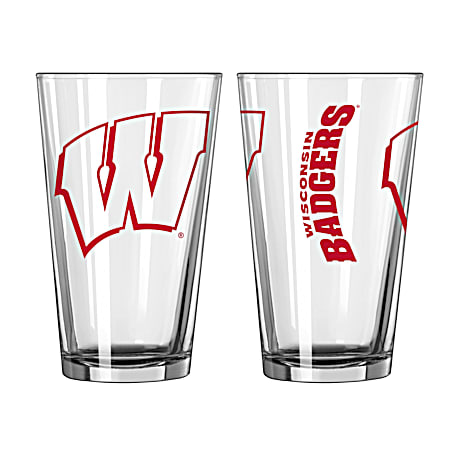 Wisconsin Badgers 16 oz Game Day Pint Glass