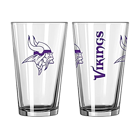 Minnesota Vikings 16 oz. Game Day Pint Glass