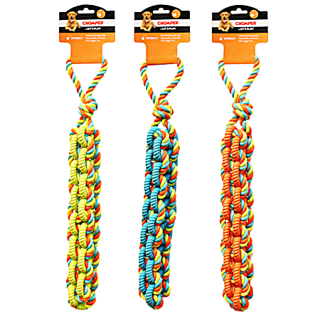 20 in Braided TPR/Rope Tug Dog Toy - Assorted