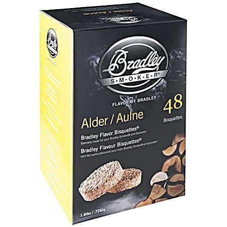 Bradley Smoker Alder Flavor Smoking Bisquettes - 48 Pk