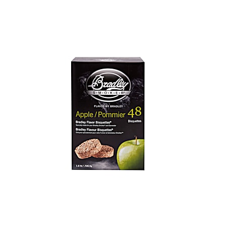 Bradley Smoker Apple Flavor Bisquettes - 48 Pk