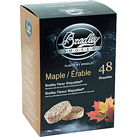 Bradley Smoker Maple Flavor Smoking Bisquettes - 48 Pk