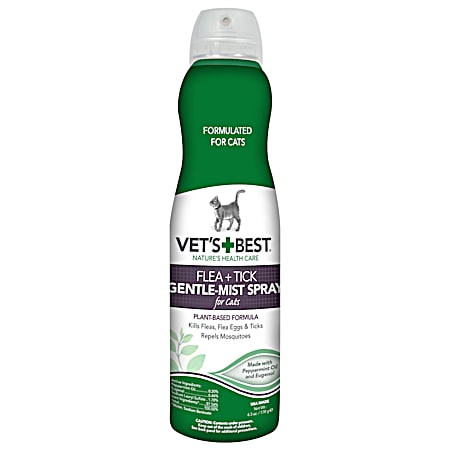 Vet's Best 6.3 oz Flea Plus Tick Gentle-Mist Spray for Cats
