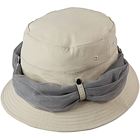 Men's Khaki Nylon Bucket Hat - Assorted Sizes