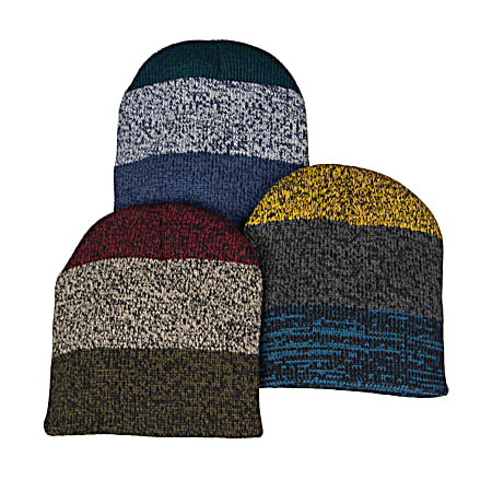 Kids' Snowplow Colorblock Marled Knit Beanie - Assorted
