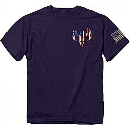 Men's Navy Pack It Graphic Crew Neck Short Sleeve Cotton T-Shirt