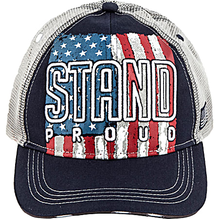 Buck Wear Adult Stand Proud Red, White & Blue Cap