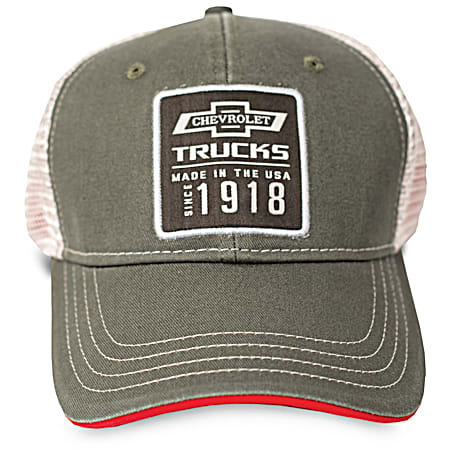Buck Wear Men's Chevy Patch Logo Grey Cap