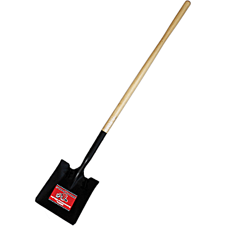 14 ga Square Point Shovel w/ Hardwood Long Handle