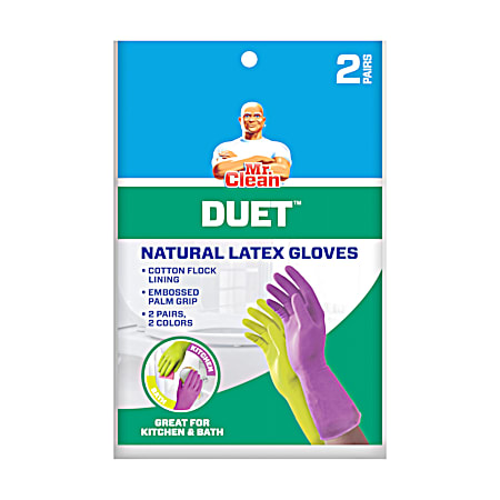 2 Pair Duet Premium Latex Gloves