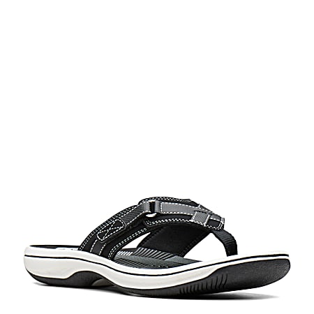 Clarks Ladies' Black Breeze Sea Flip Flop Sandals