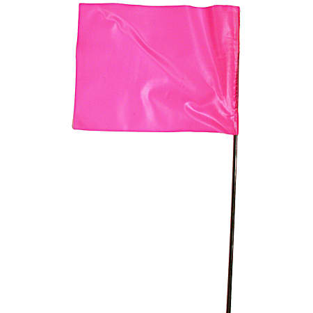 15 In. Pink Flo Marking Flags