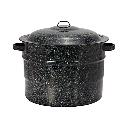 21.5 qt Black Canner w/ Jar Rack
