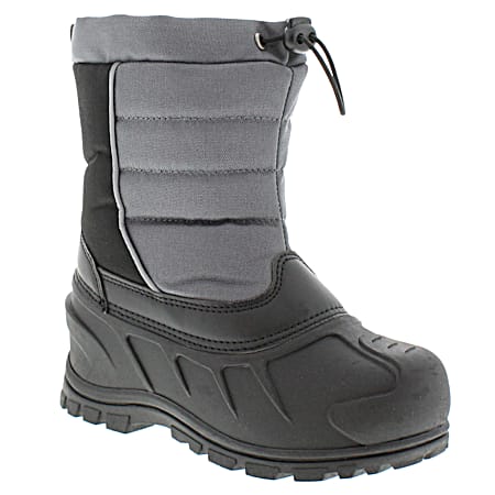 Kids' Black/Grey SnowDrift Winter Boots